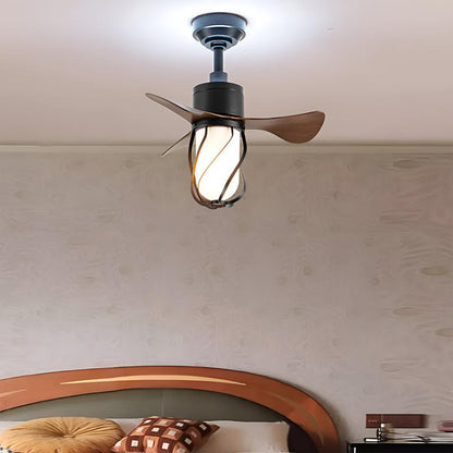 Ventilatore da soffitto con luce vintage e telecomando