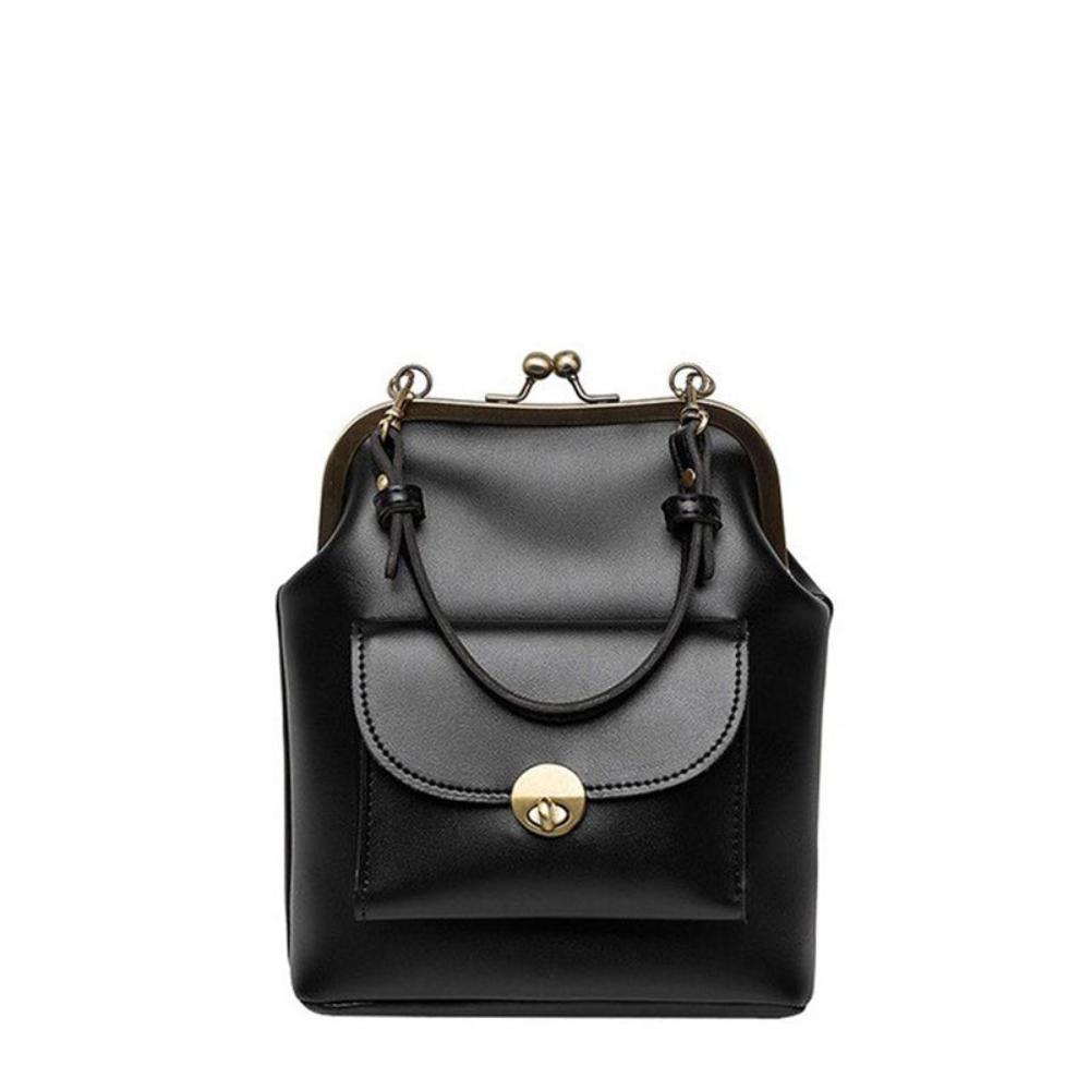 Verdiana borsa a mano donna con chiusura clic clac e tracolla regolabile, foto 1