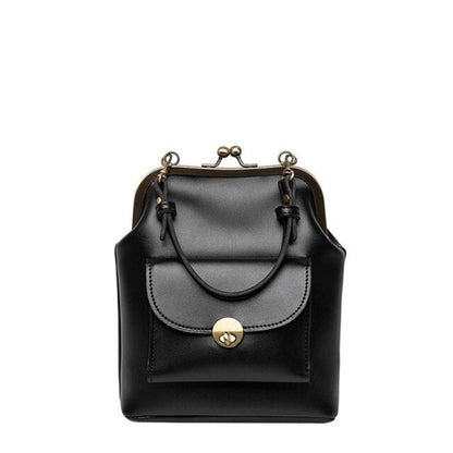 Verdiana borsa a mano donna con chiusura clic clac e tracolla regolabile, foto 1